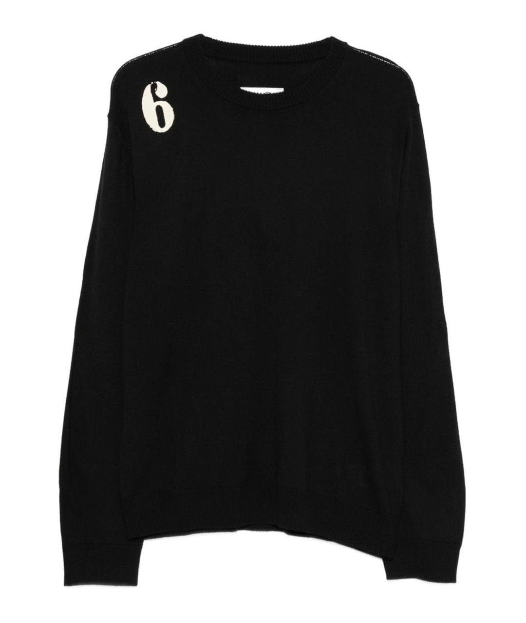 MM6 MAISON MARGIELA Черный шерстяной джемпер / свитер, фото 1