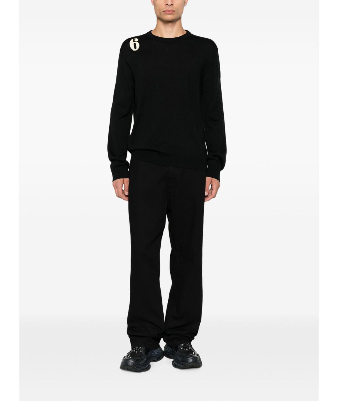MM6 MAISON MARGIELA Черный шерстяной джемпер / свитер, фото 2