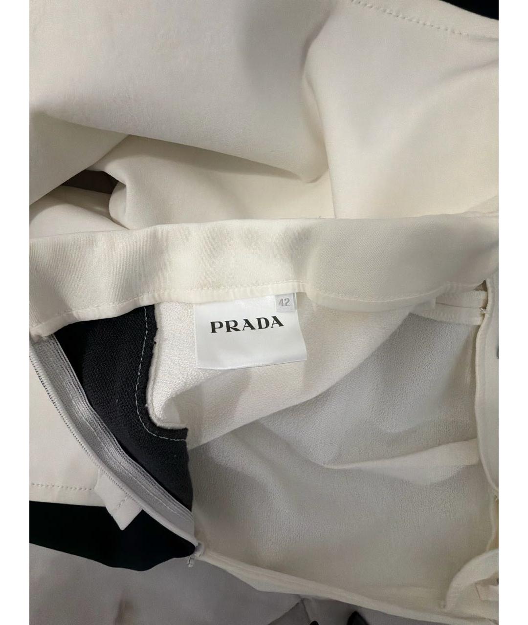 PRADA Белые брюки узкие, фото 4