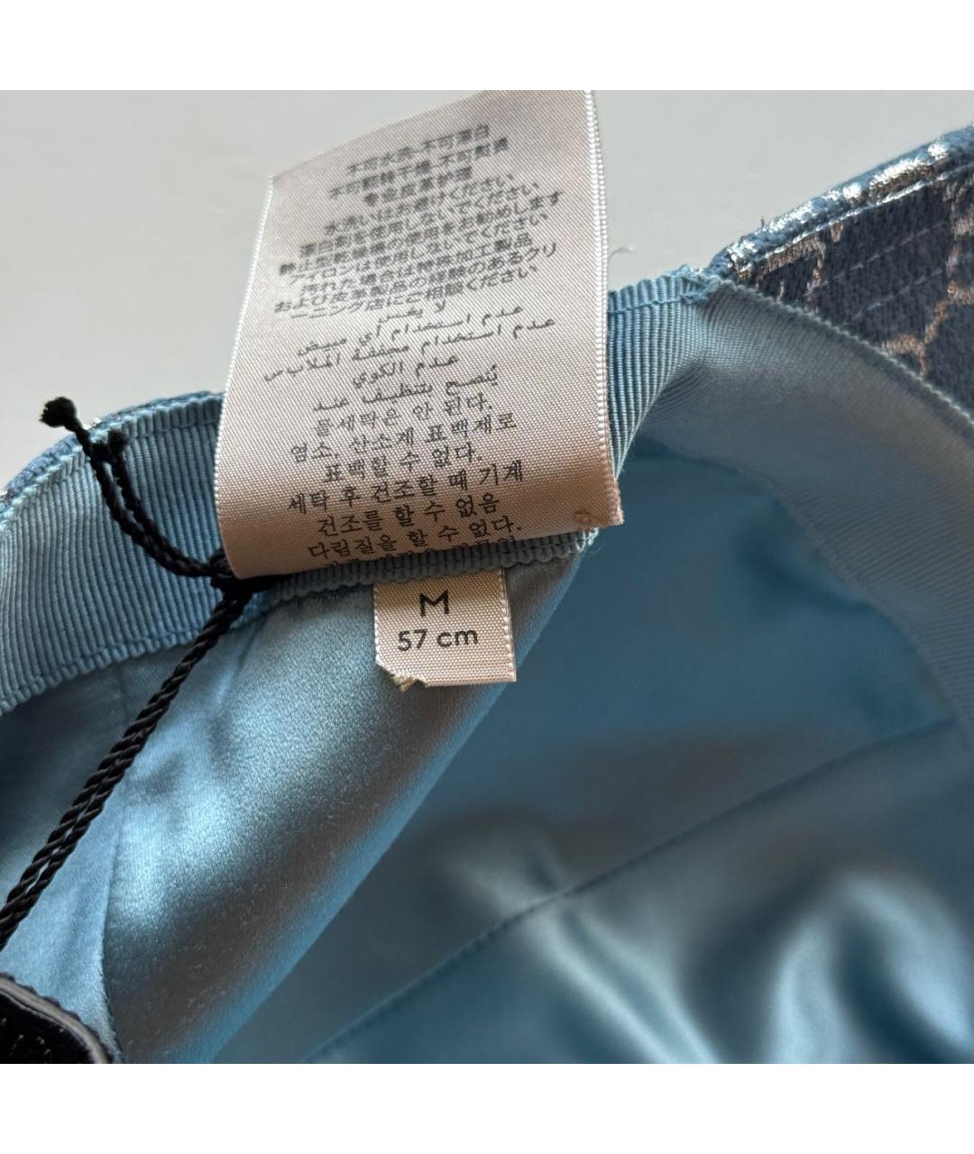 GUCCI Голубая шерстяная кепка, фото 7
