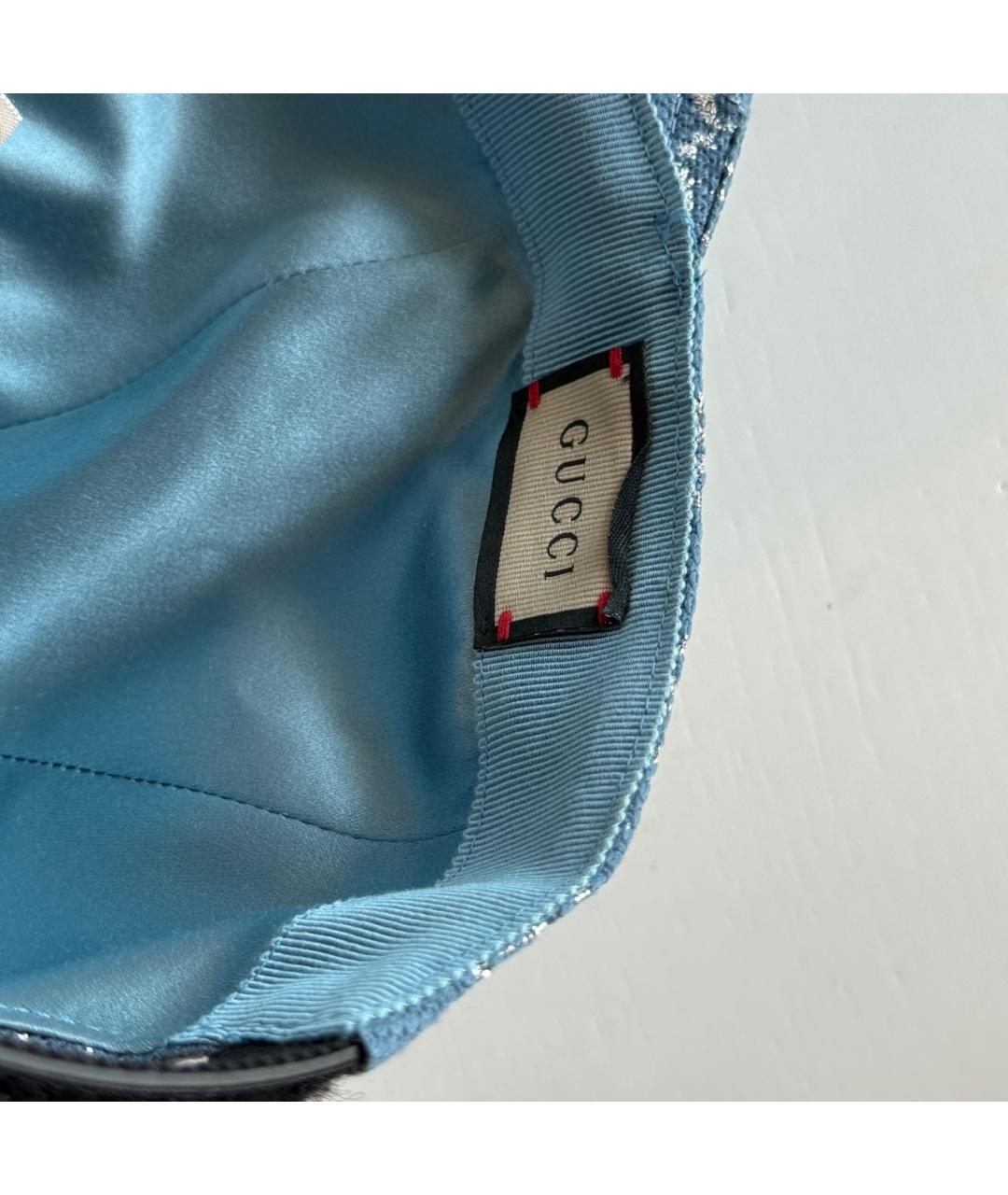 GUCCI Голубая шерстяная кепка, фото 6