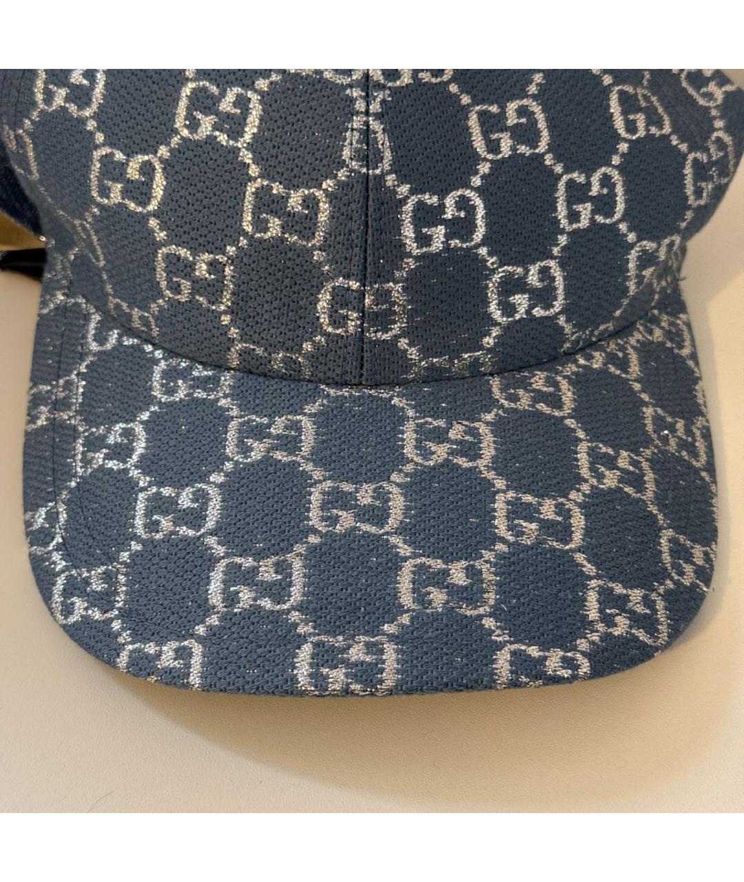 GUCCI Голубая шерстяная кепка, фото 8