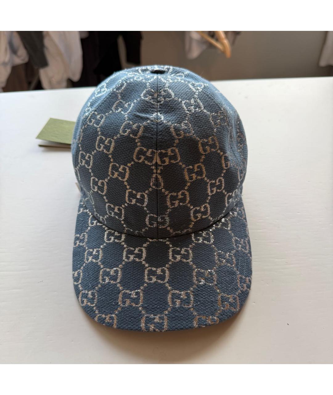 GUCCI Голубая шерстяная кепка, фото 9