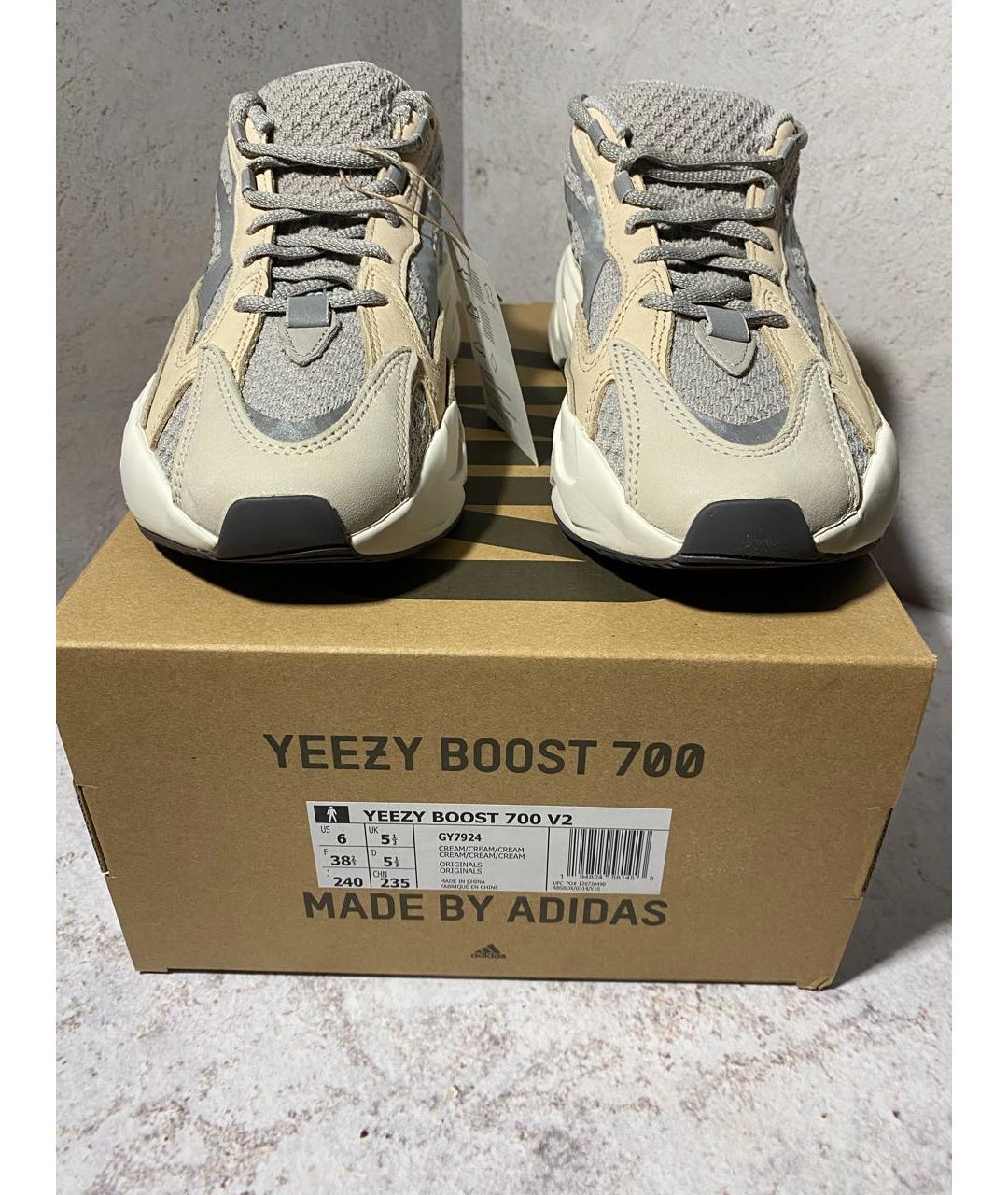 ADIDAS YEEZY Серые текстильные кроссовки, фото 6