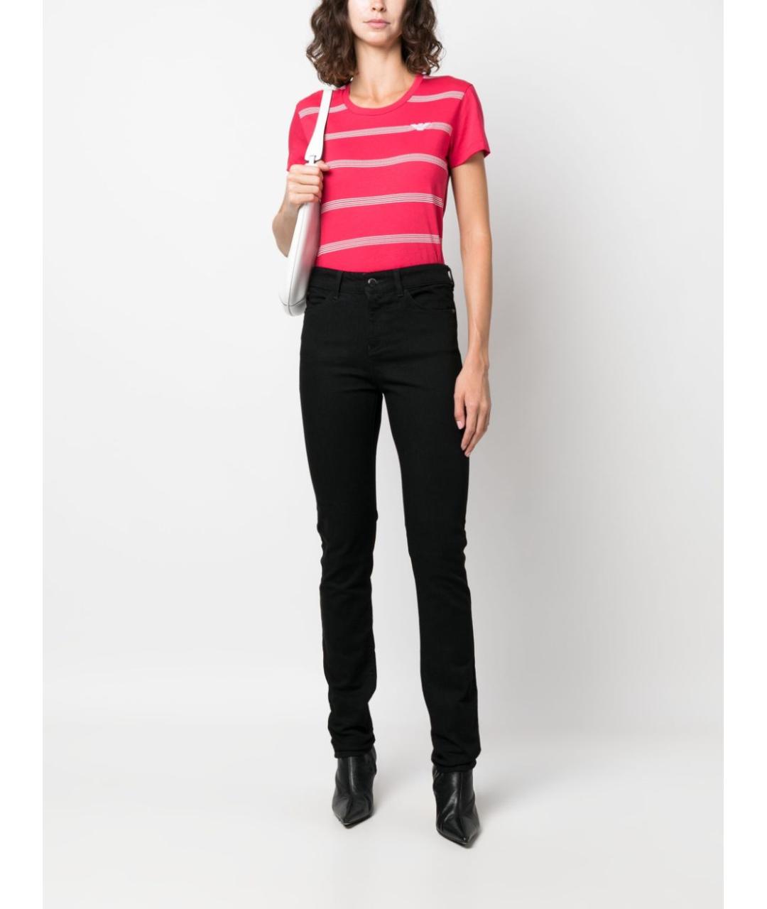 EMPORIO ARMANI Черные хлопко-эластановые джинсы слим, фото 3