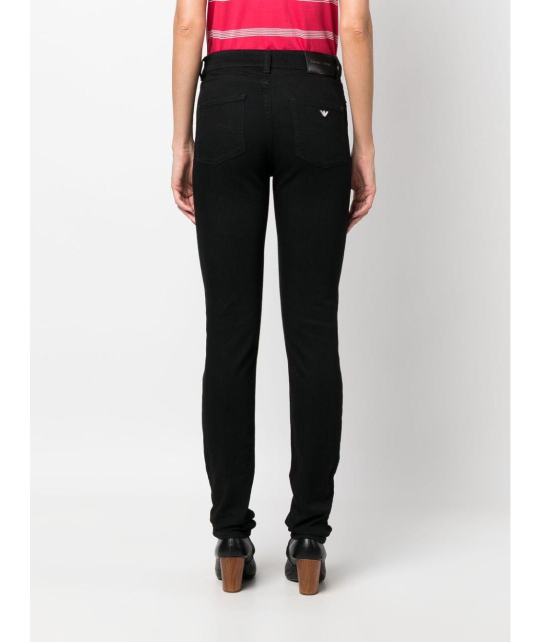 EMPORIO ARMANI Черные хлопко-эластановые джинсы слим, фото 5
