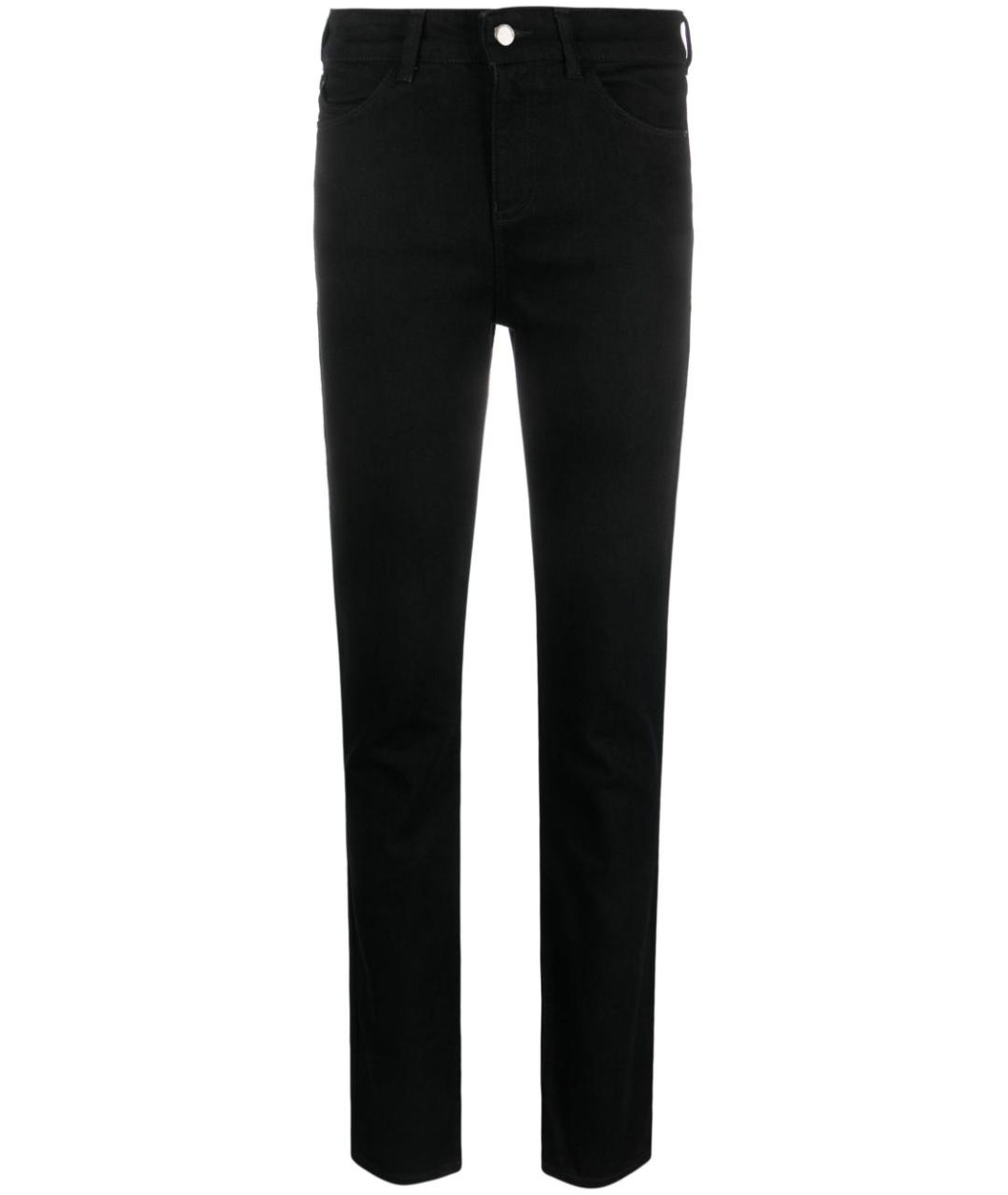 EMPORIO ARMANI Черные хлопко-эластановые джинсы слим, фото 1