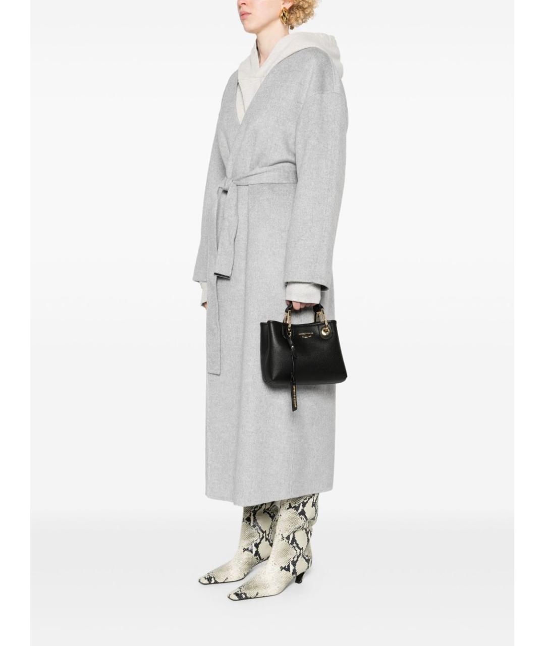 EMPORIO ARMANI Черная сумка тоут из искусственной кожи, фото 5