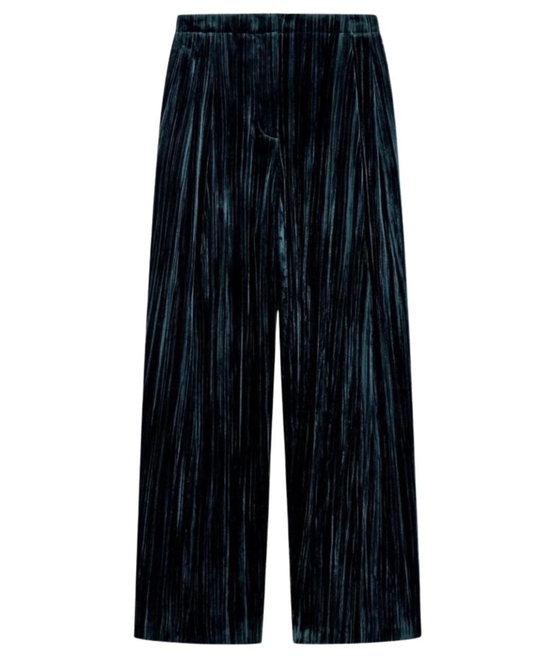 EMPORIO ARMANI Зеленые вискозные прямые брюки, фото 1