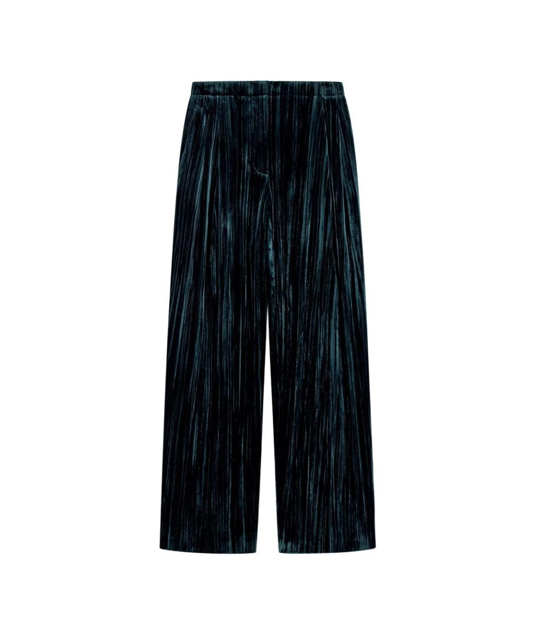 EMPORIO ARMANI Зеленые вискозные прямые брюки, фото 2