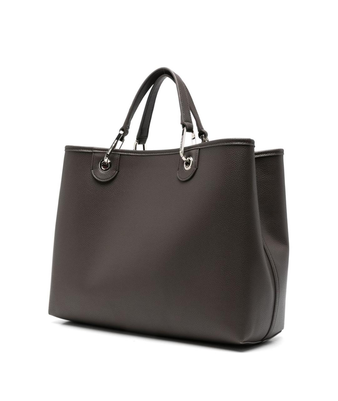EMPORIO ARMANI Серая сумка тоут из искусственной кожи, фото 5