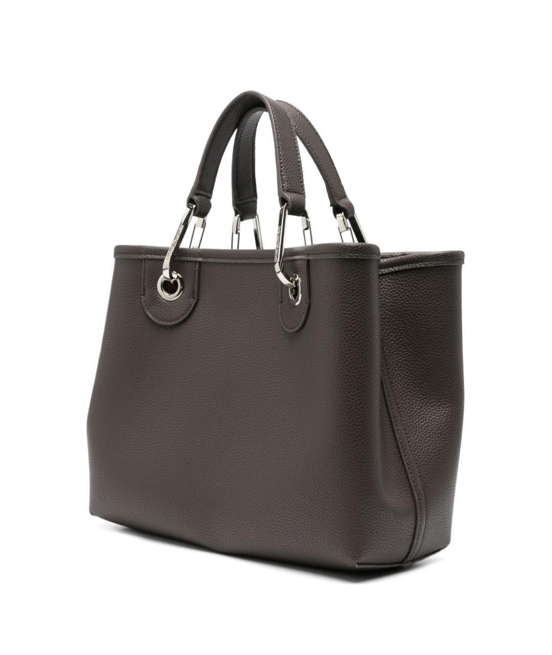 EMPORIO ARMANI Серая сумка тоут из искусственной кожи, фото 5