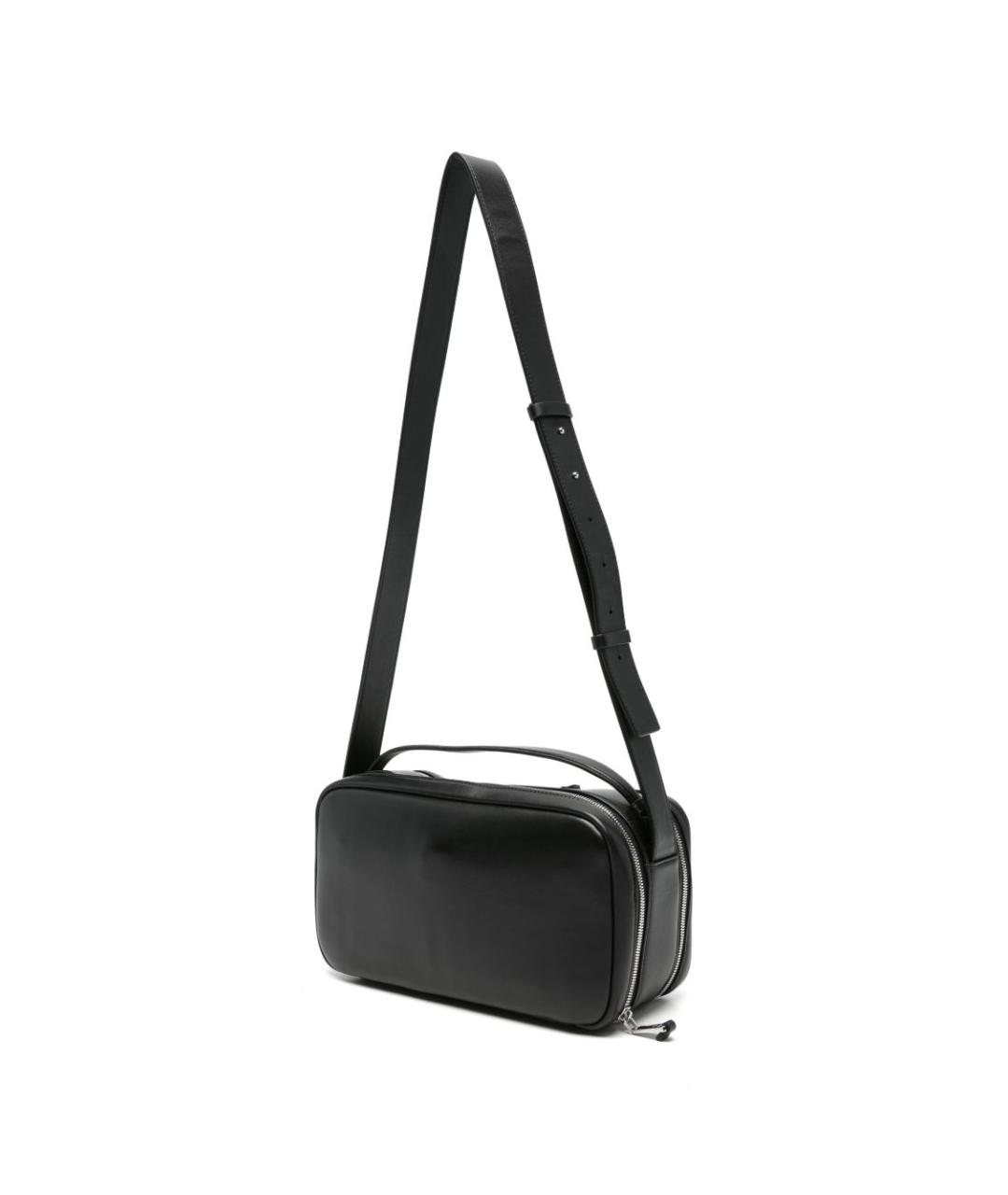 EMPORIO ARMANI Черная кожаная сумка через плечо, фото 4