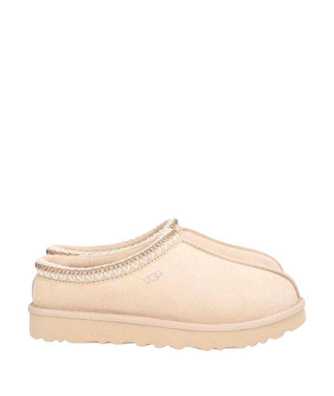 UGG Бежевые замшевые сабо, фото 1