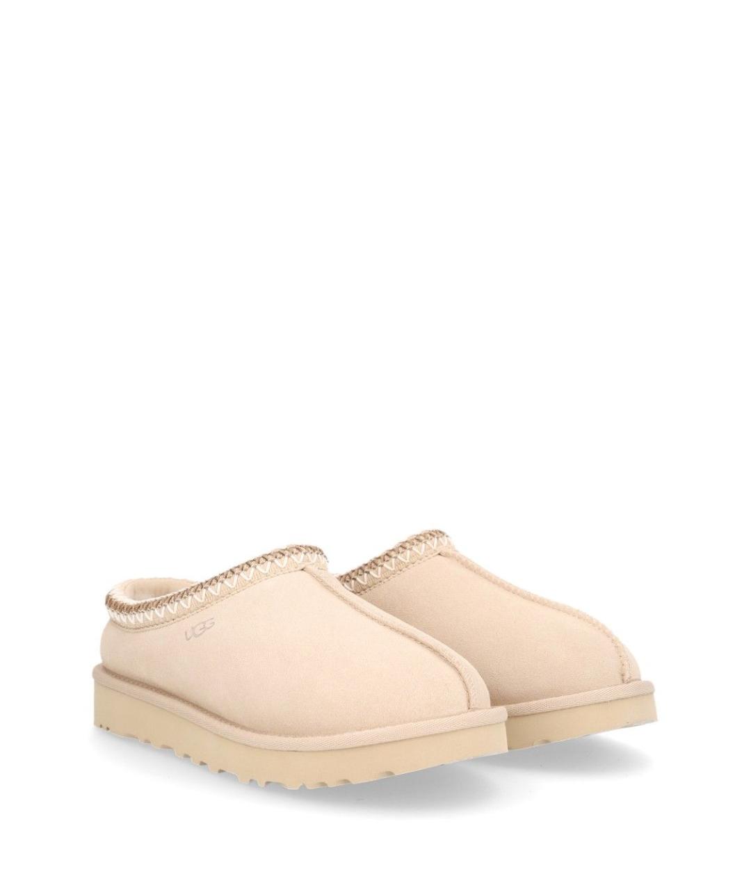 UGG Бежевые замшевые сабо, фото 2