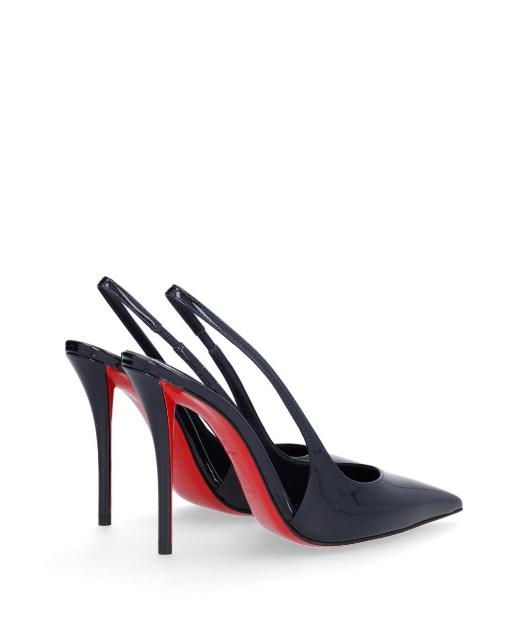 CHRISTIAN LOUBOUTIN Темно-синие кожаные туфли, фото 3