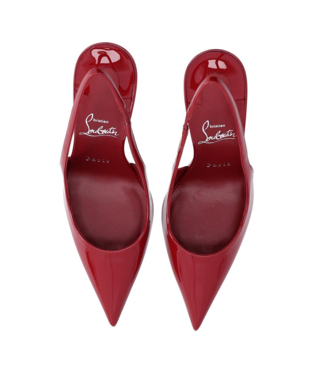 CHRISTIAN LOUBOUTIN Красные кожаные туфли, фото 4