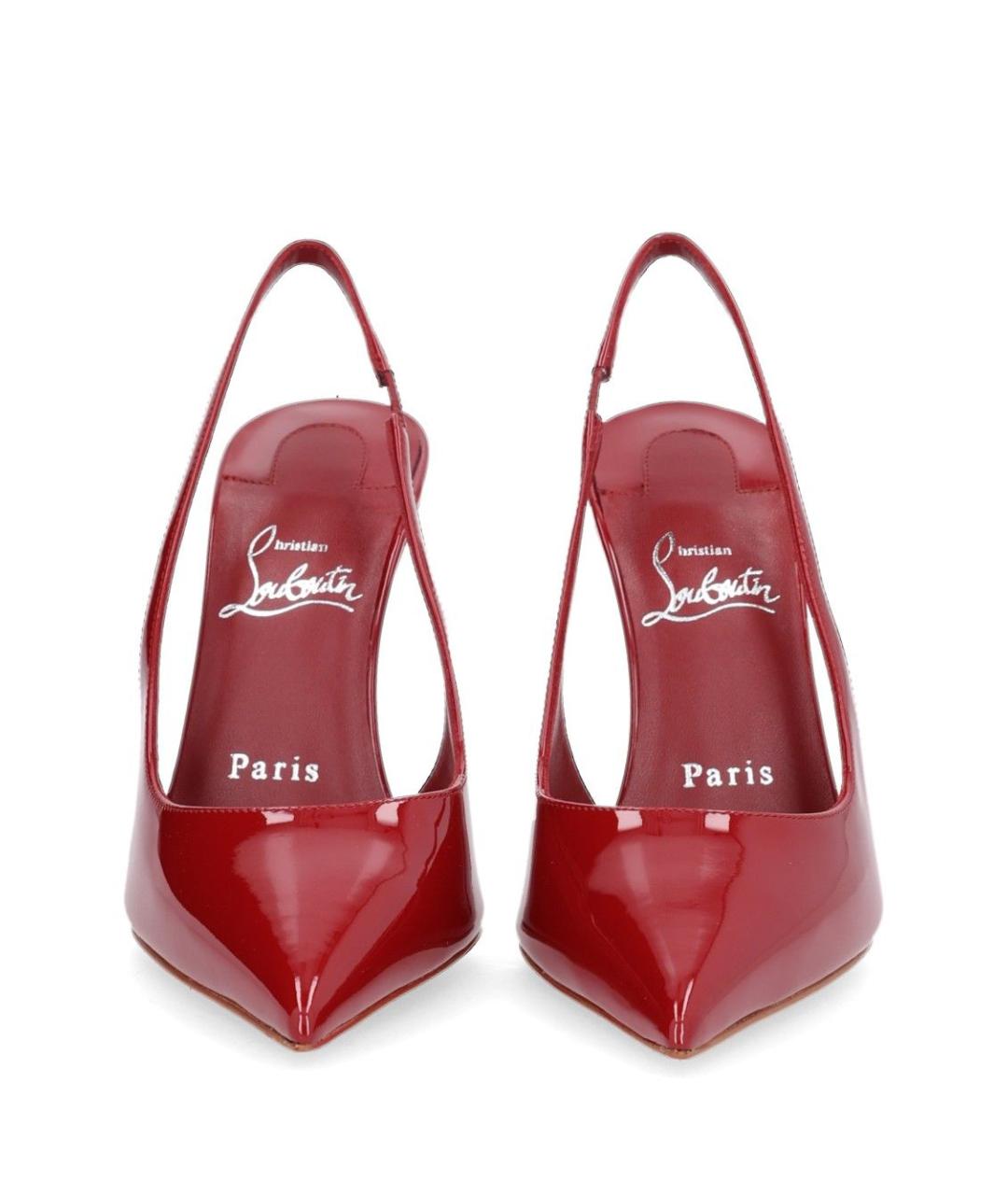 CHRISTIAN LOUBOUTIN Красные кожаные туфли, фото 5