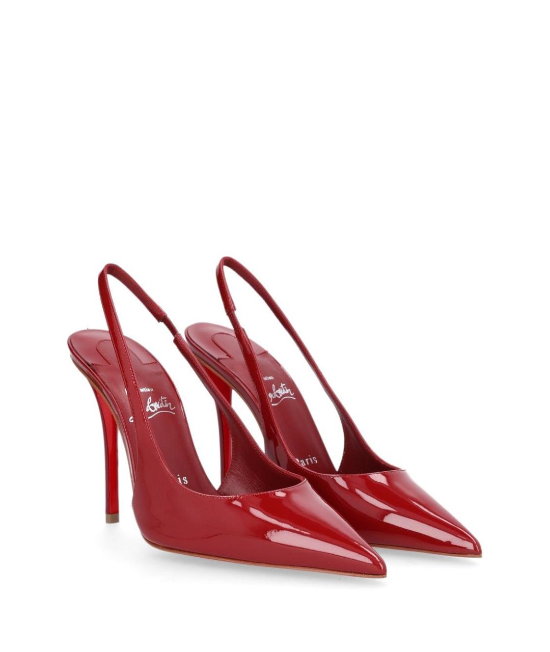 CHRISTIAN LOUBOUTIN Красные кожаные туфли, фото 2