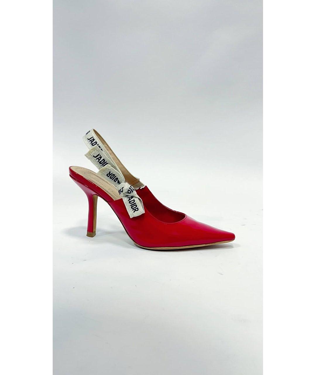 CHRISTIAN DIOR Красные туфли из лакированной кожи, фото 9