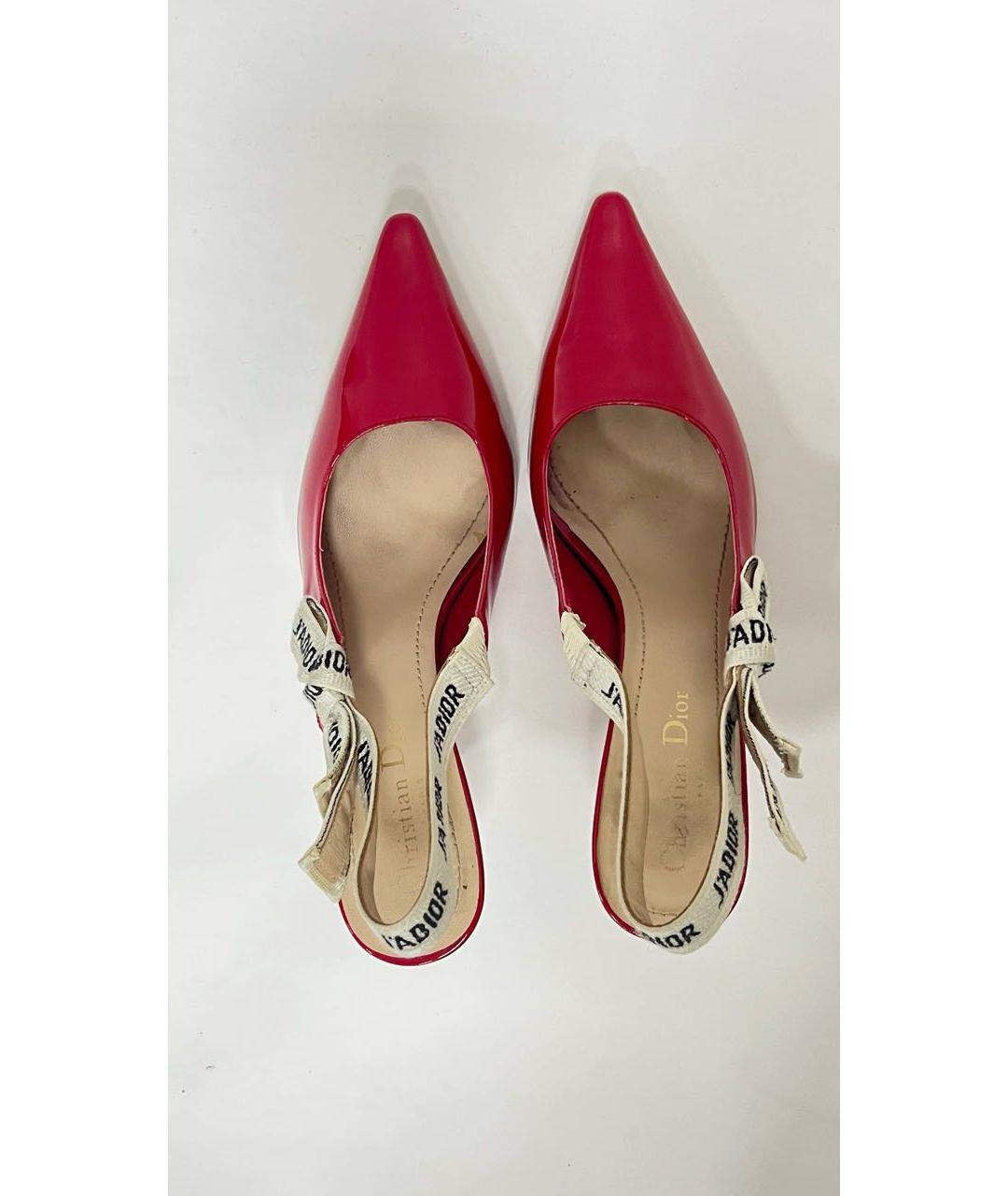 CHRISTIAN DIOR Красные туфли из лакированной кожи, фото 4