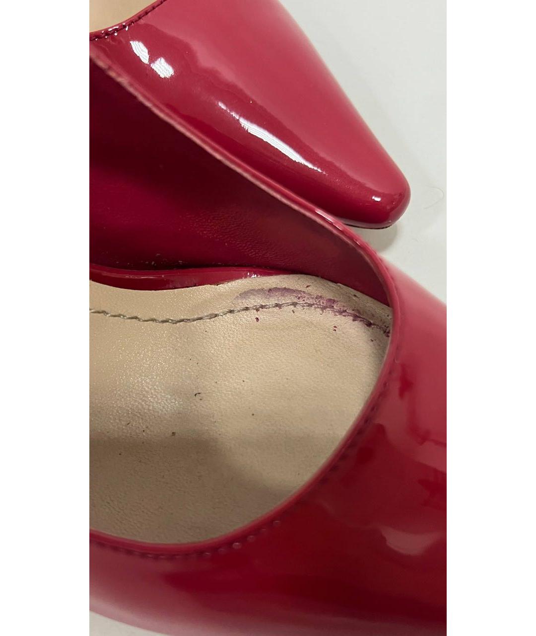 CHRISTIAN DIOR Красные туфли из лакированной кожи, фото 8