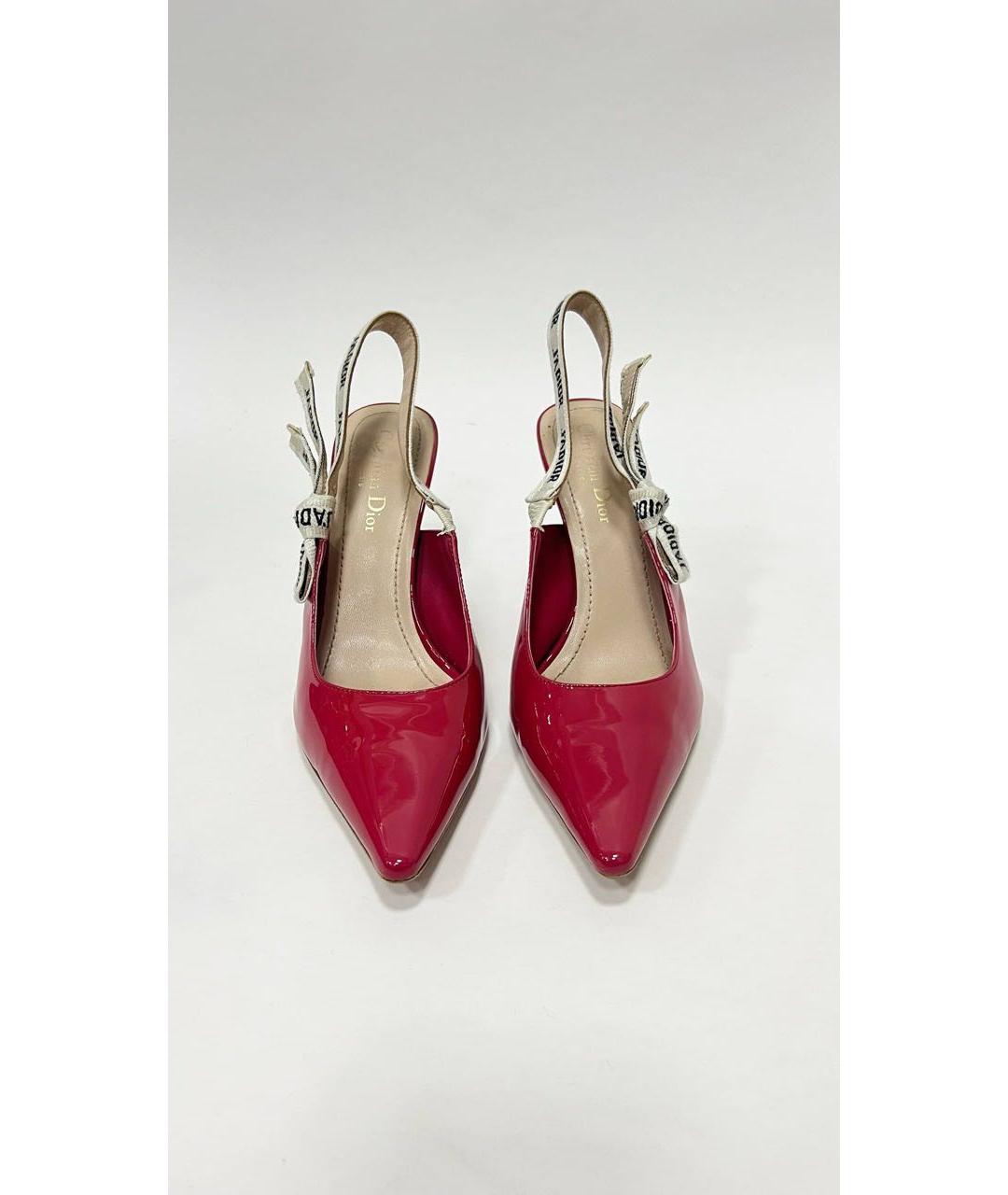CHRISTIAN DIOR Красные туфли из лакированной кожи, фото 2