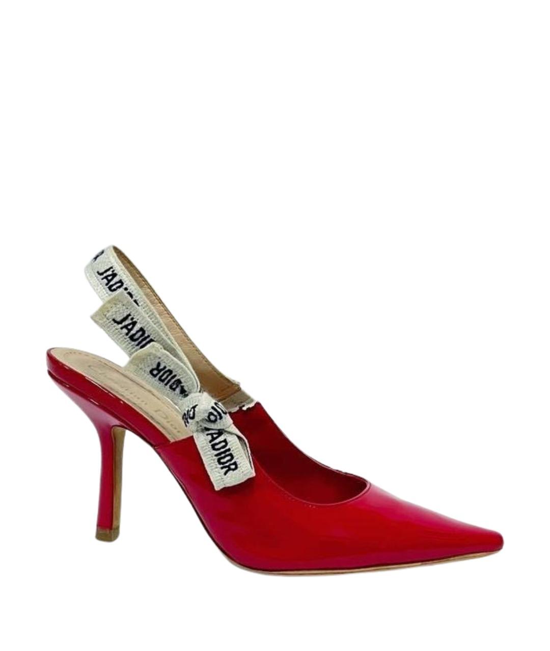 CHRISTIAN DIOR Красные туфли из лакированной кожи, фото 1