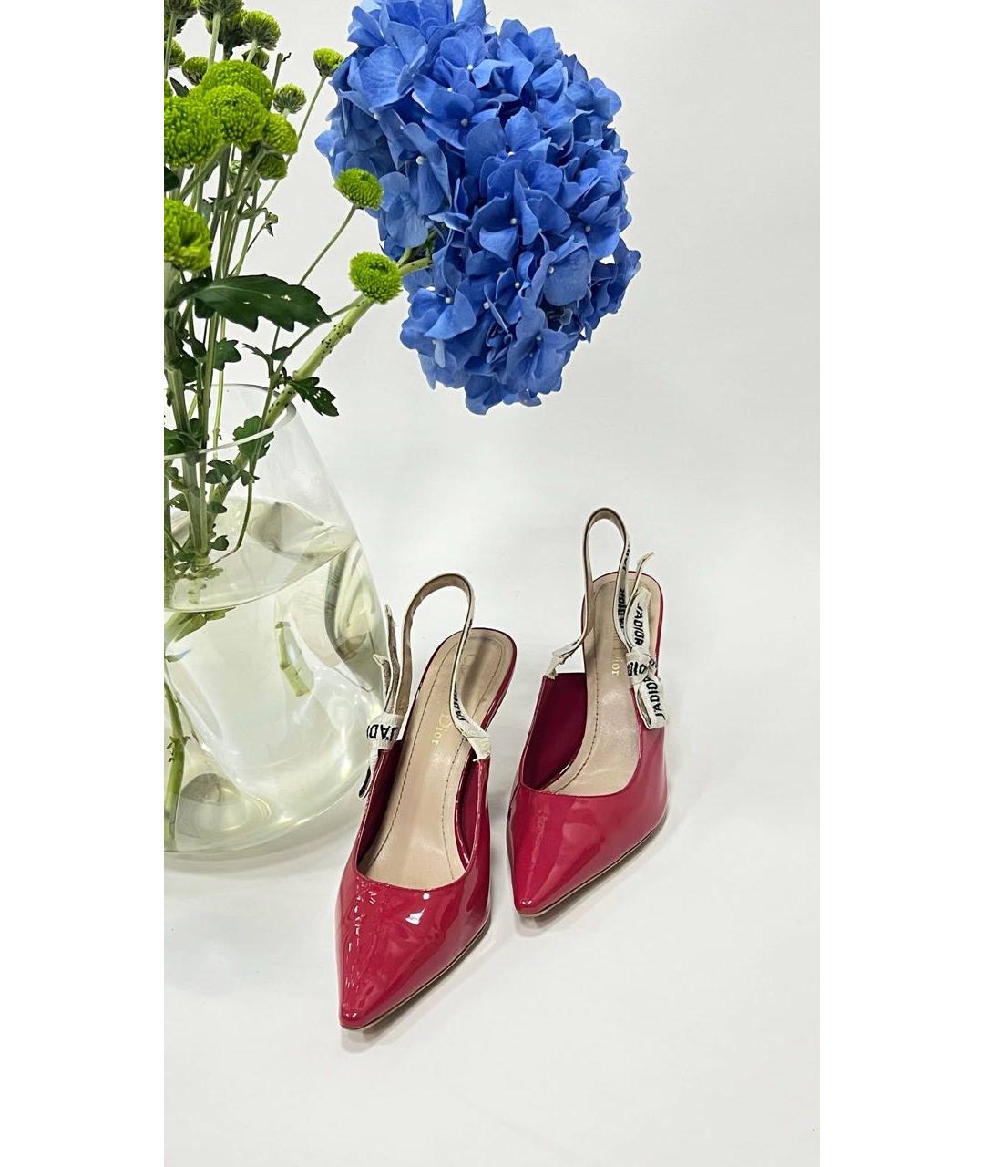 CHRISTIAN DIOR Красные туфли из лакированной кожи, фото 6