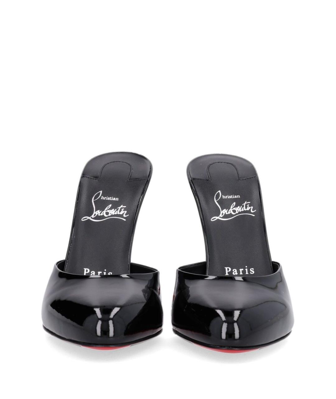 CHRISTIAN LOUBOUTIN Черные кожаные мюли, фото 5