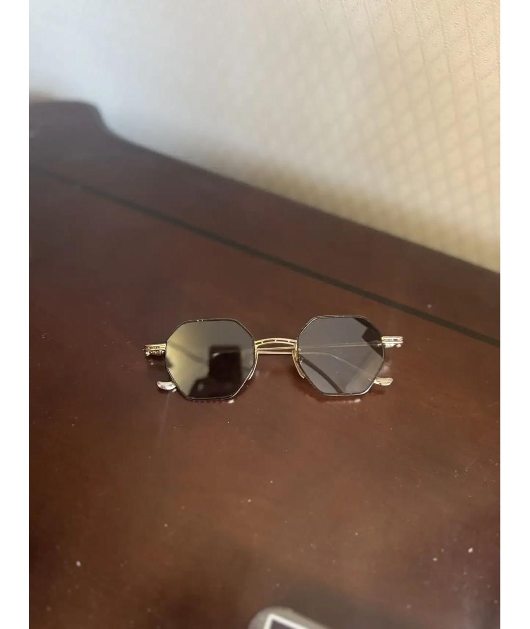 CHROME HEARTS Золотые металлические солнцезащитные очки, фото 2