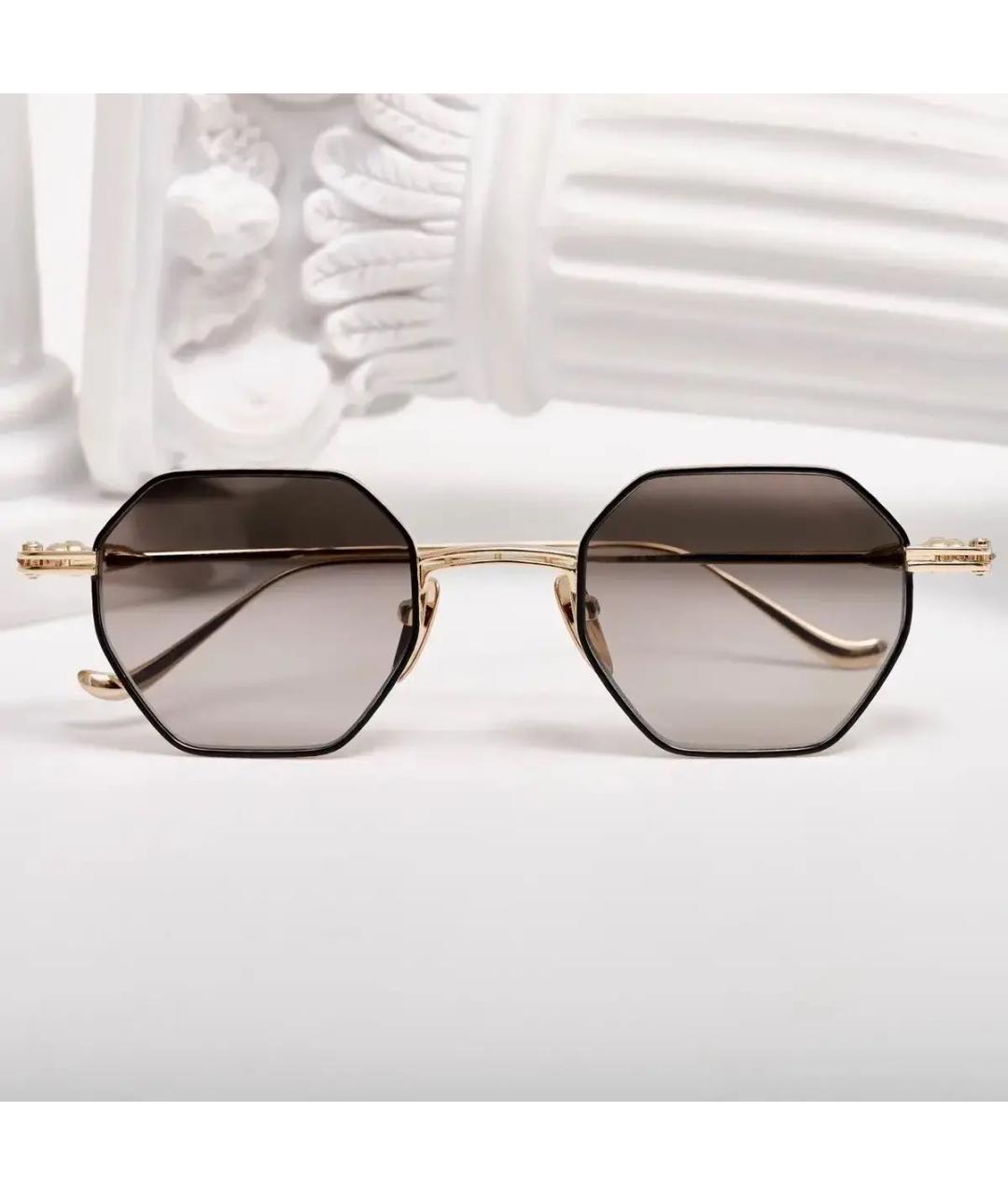 CHROME HEARTS Золотые металлические солнцезащитные очки, фото 3