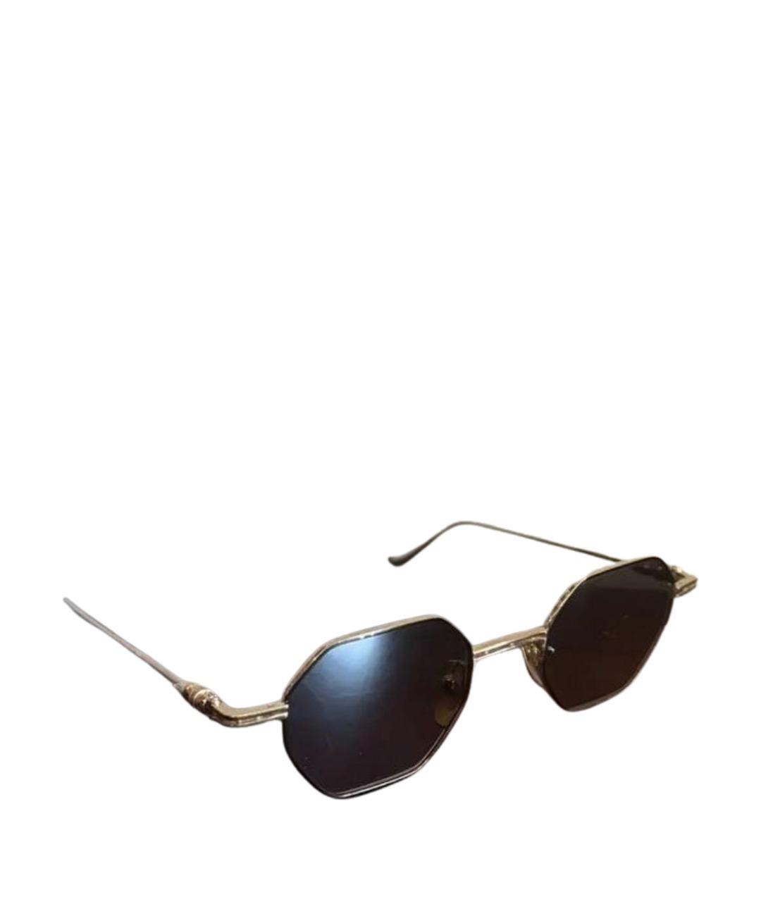 CHROME HEARTS Золотые металлические солнцезащитные очки, фото 1