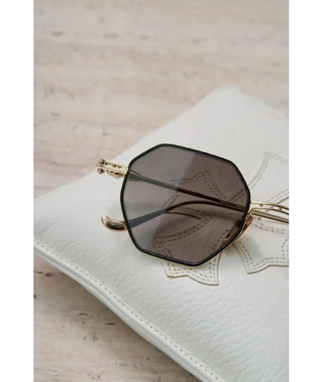 CHROME HEARTS Золотые металлические солнцезащитные очки, фото 5