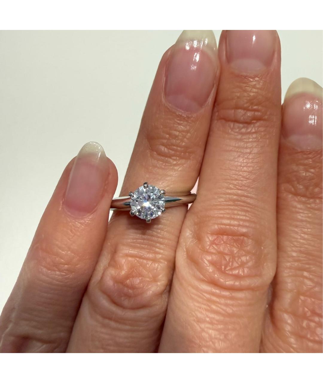 TIFFANY&CO Белое платиновое кольцо, фото 3