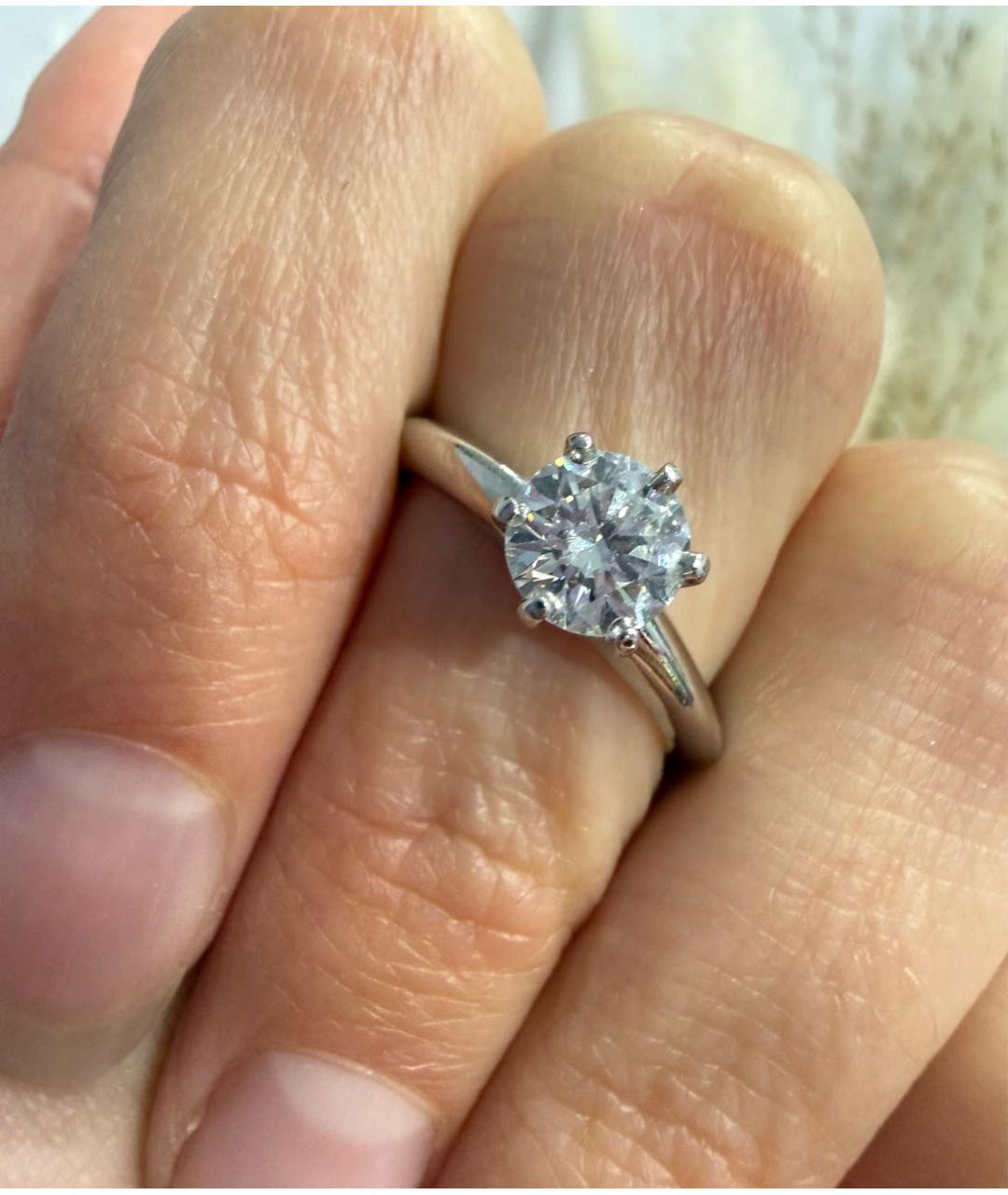 TIFFANY&CO Белое платиновое кольцо, фото 4