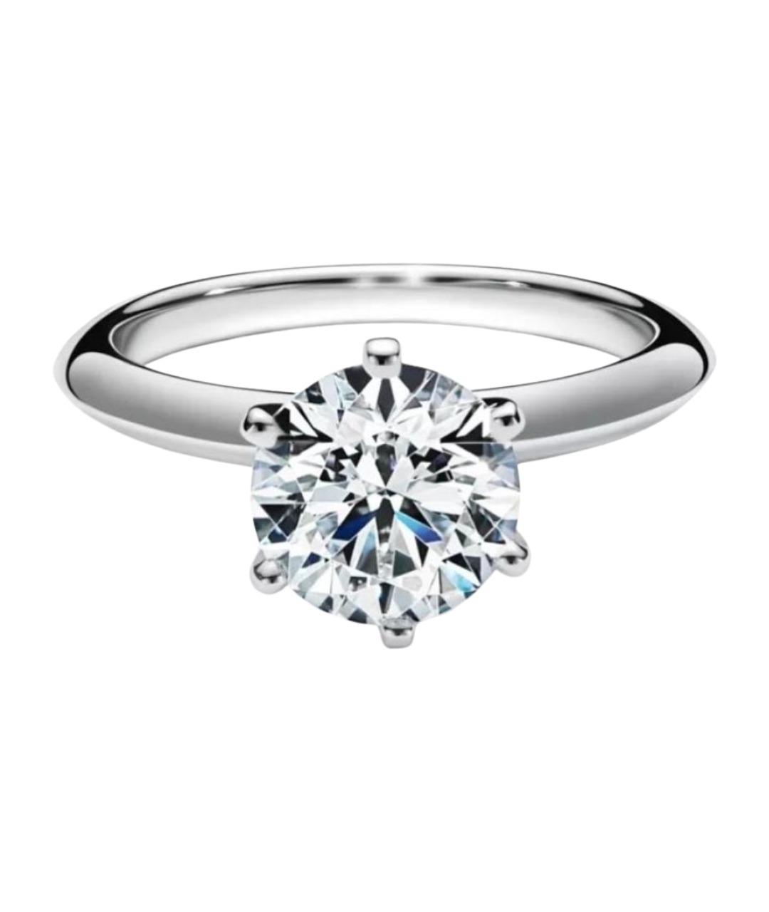 TIFFANY&CO Белое платиновое кольцо, фото 1