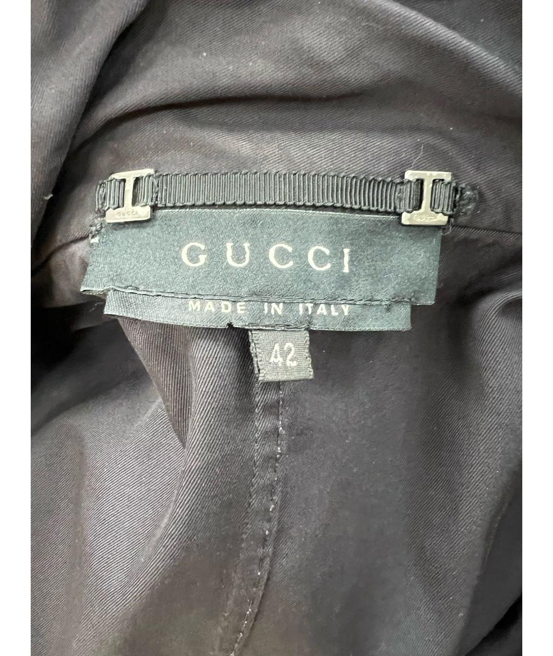 GUCCI Черная хлопковая куртка, фото 3