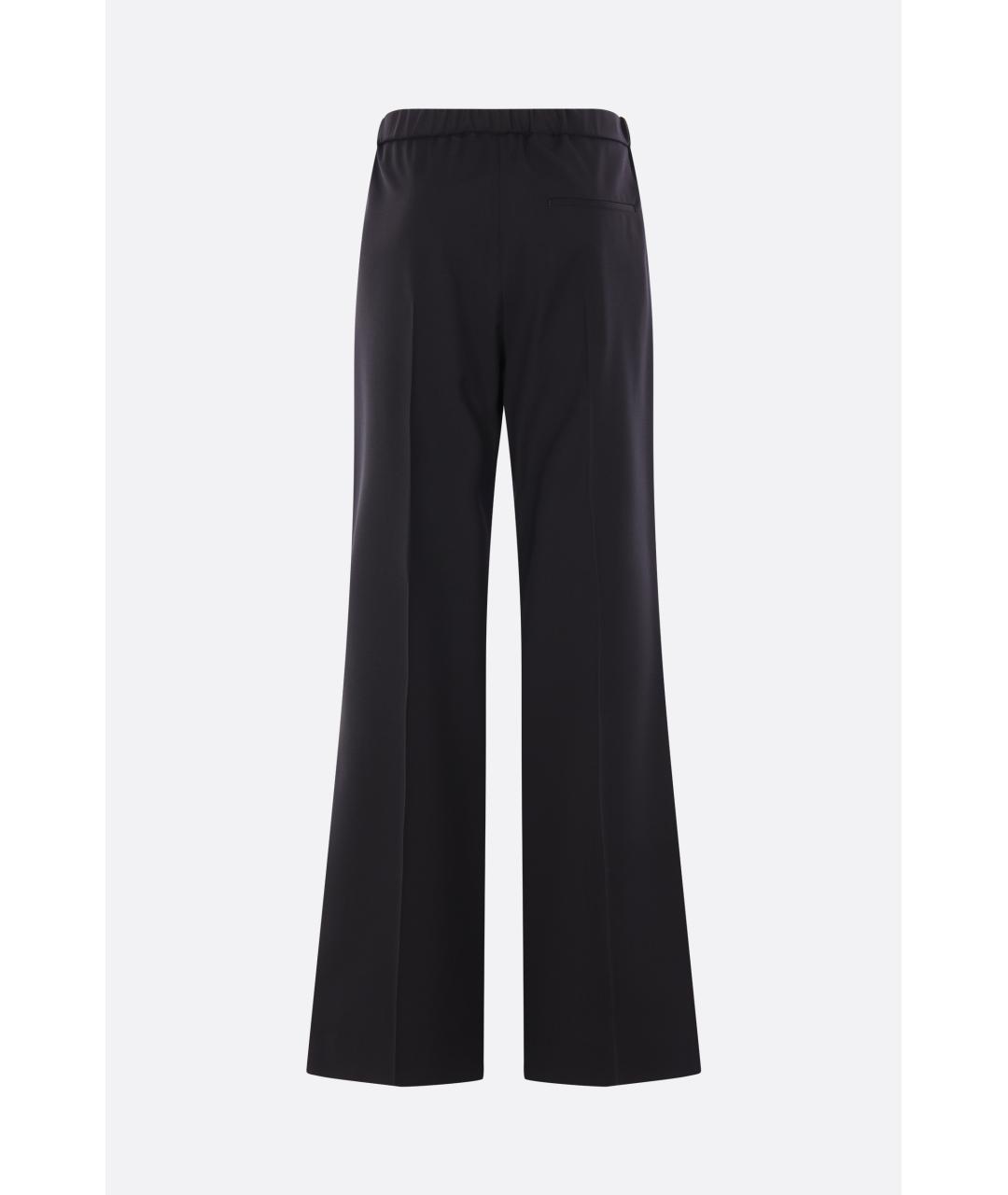 LOEWE Черные шерстяные прямые брюки, фото 2