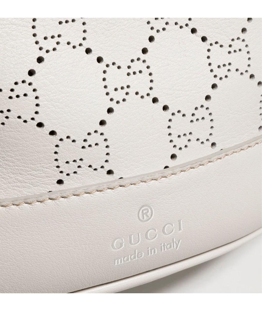 GUCCI Белая кожаная сумка через плечо, фото 4