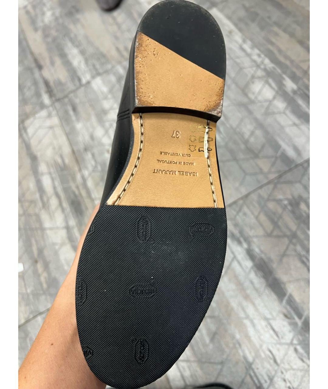 ISABEL MARANT Черные кожаные полусапоги, фото 5