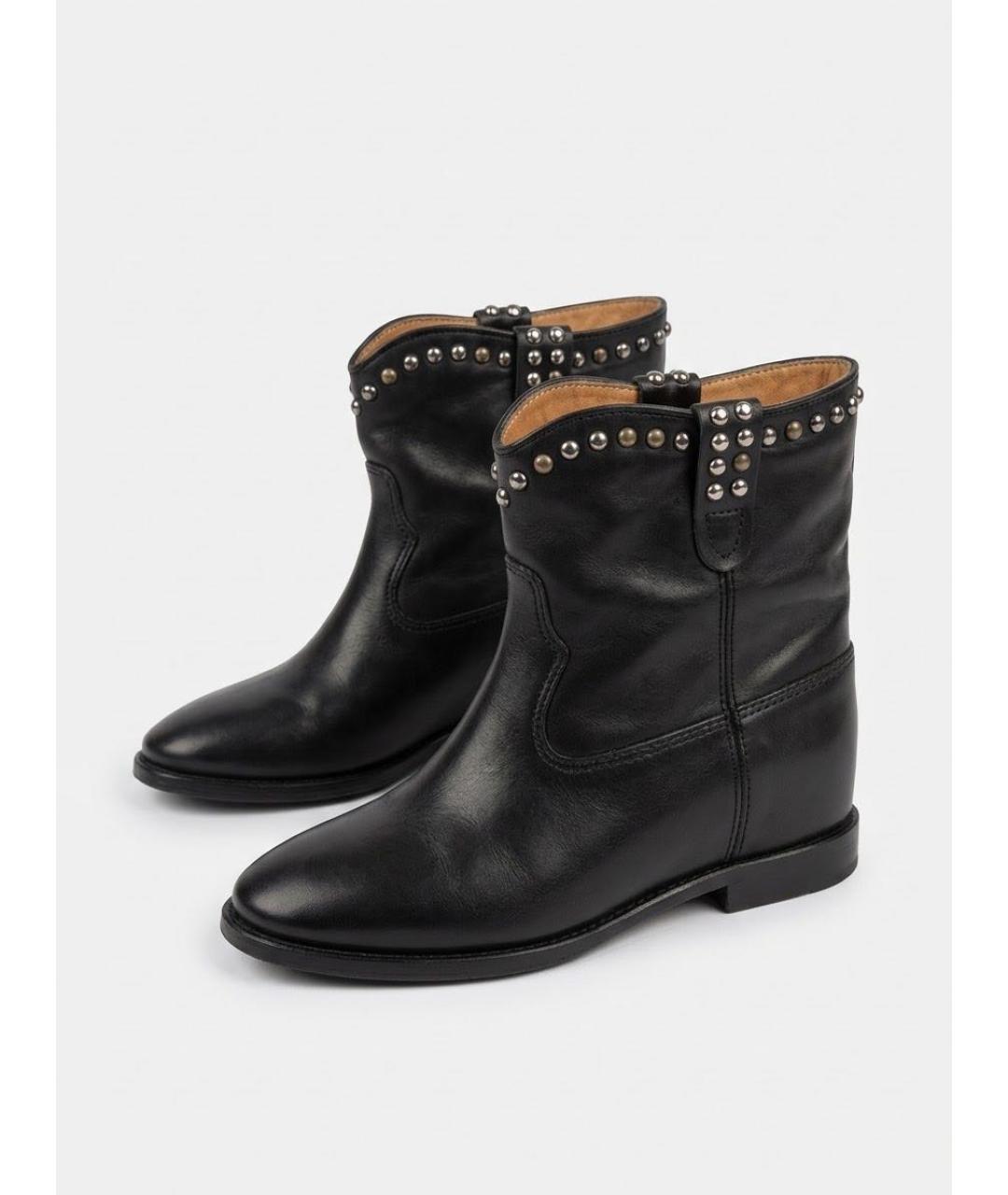 ISABEL MARANT Черные кожаные полусапоги, фото 6
