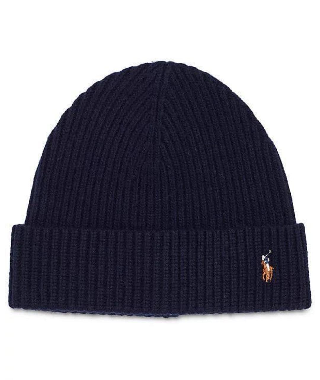 POLO RALPH LAUREN Темно-синяя шерстяная шапка, фото 5
