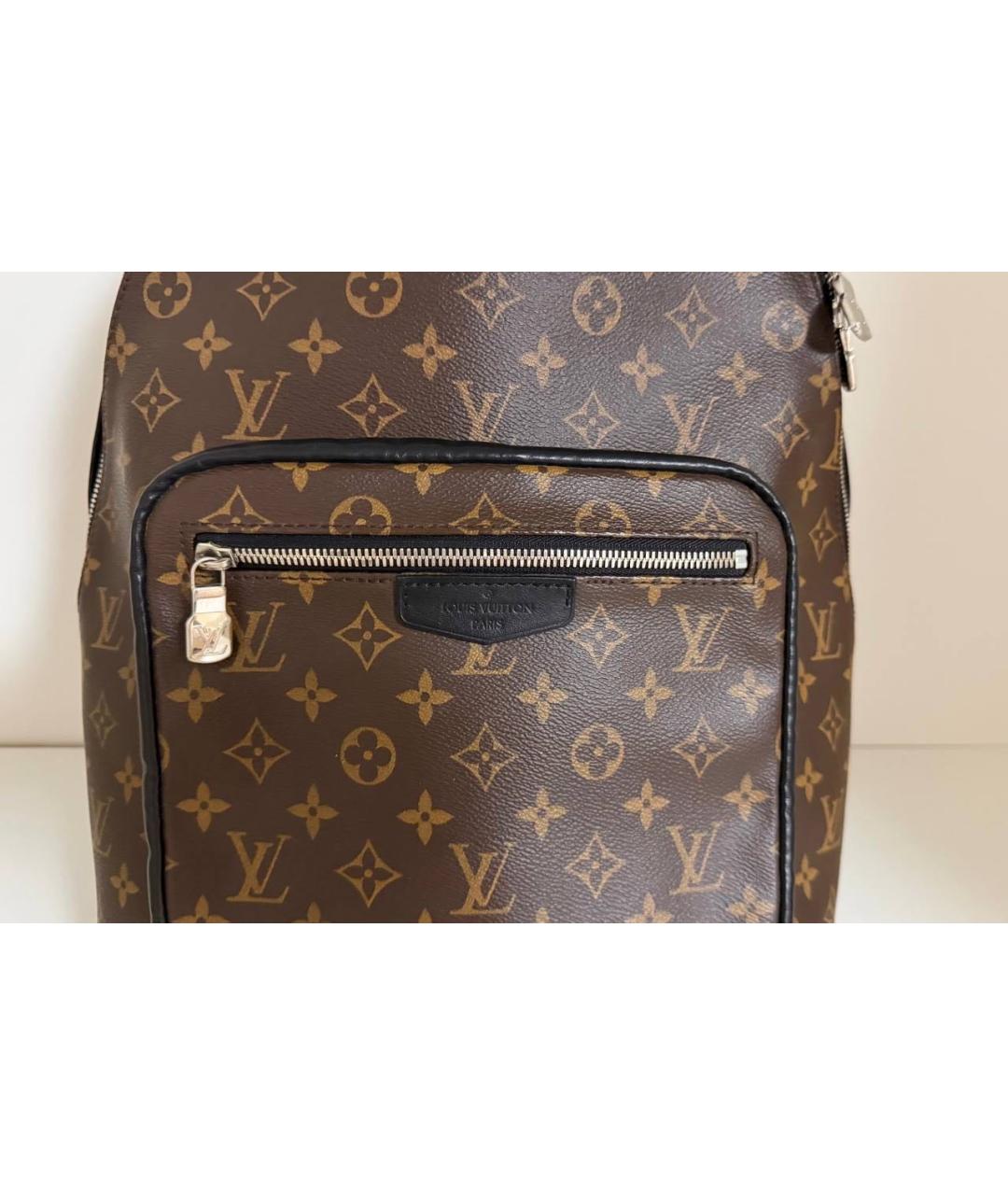 LOUIS VUITTON Коричневый рюкзак из канвы, фото 3