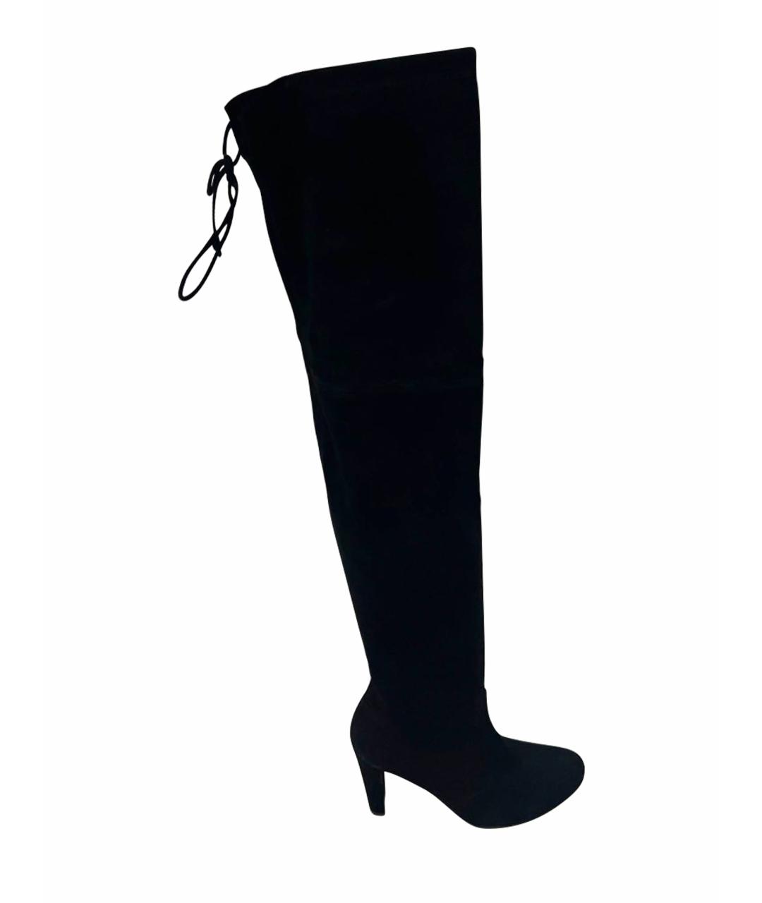 STUART WEITZMAN Черные замшевые ботфорты, фото 9