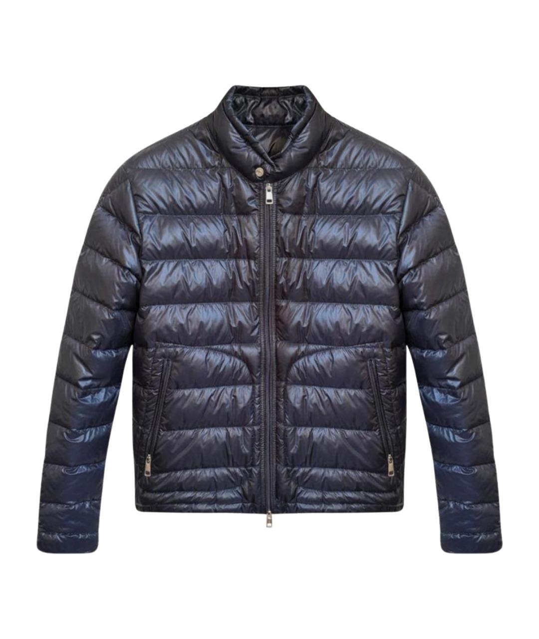 MONCLER Темно-синяя полиамидовая куртка, фото 1
