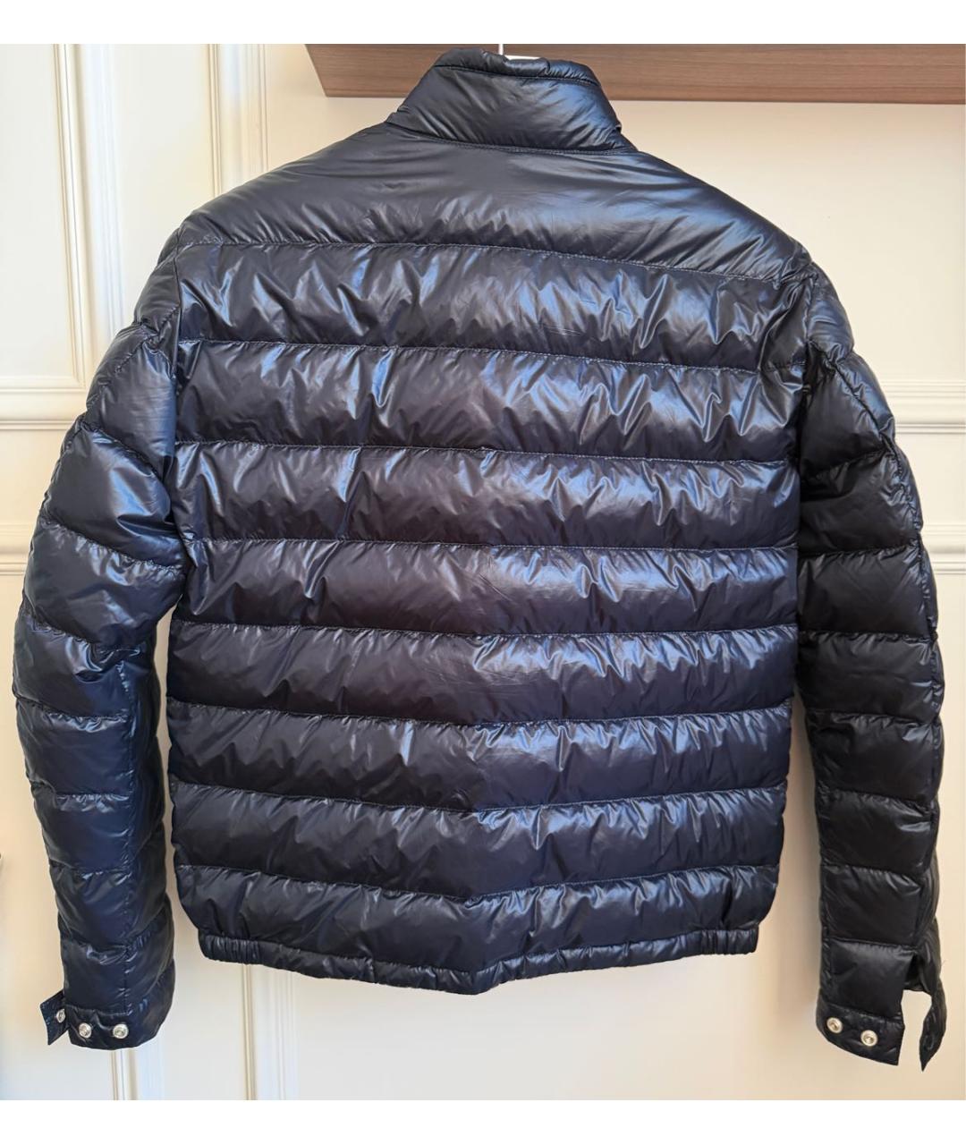 MONCLER Темно-синяя полиамидовая куртка, фото 2