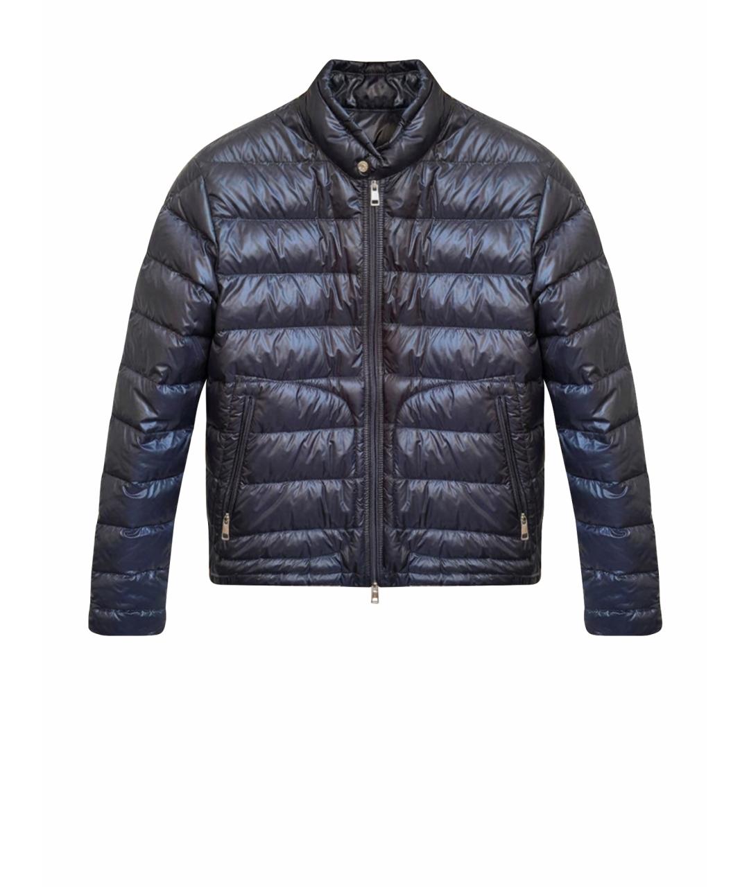 MONCLER Темно-синяя полиамидовая куртка, фото 7