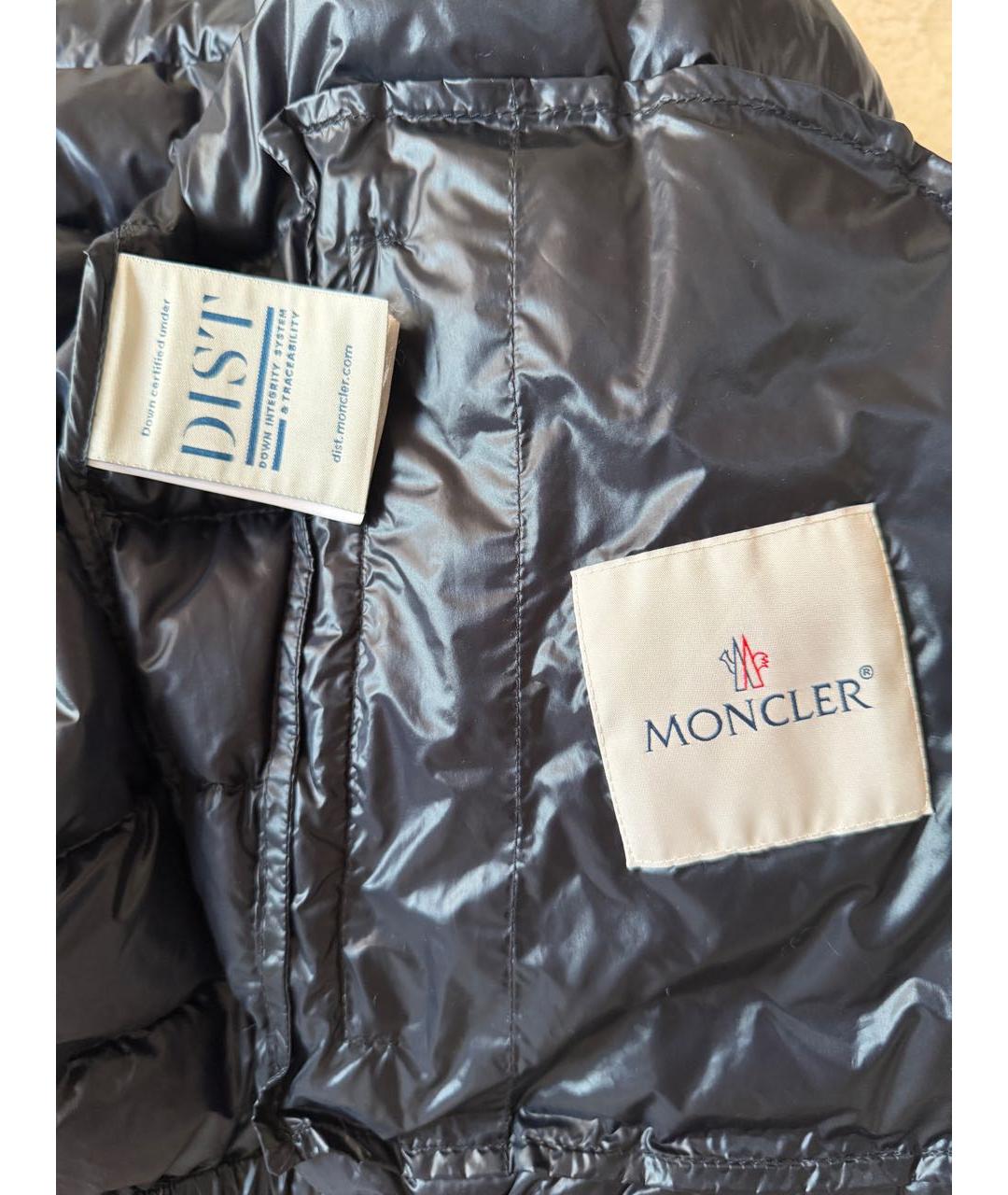 MONCLER Темно-синяя полиамидовая куртка, фото 3