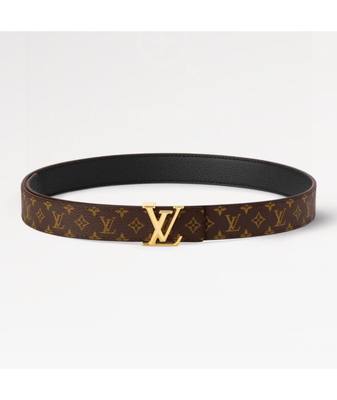 LOUIS VUITTON Коричневый кожаный ремень, фото 6
